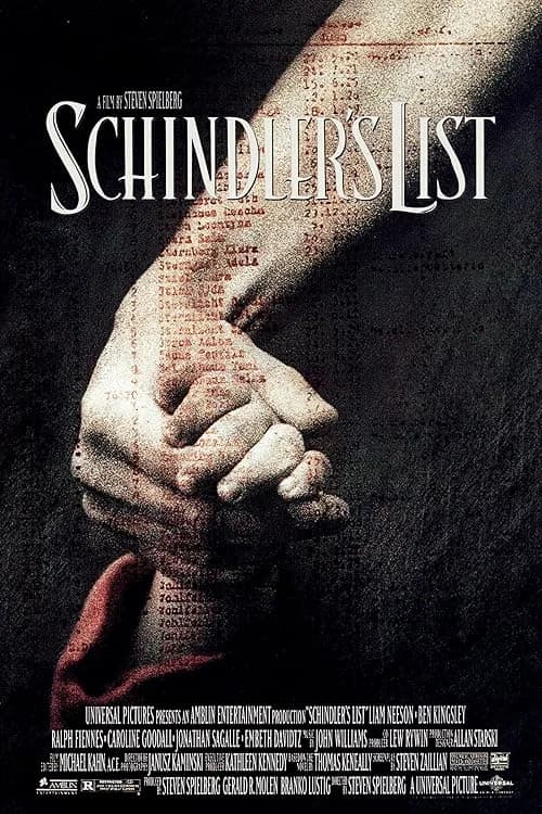 Schindler's List film posteri
